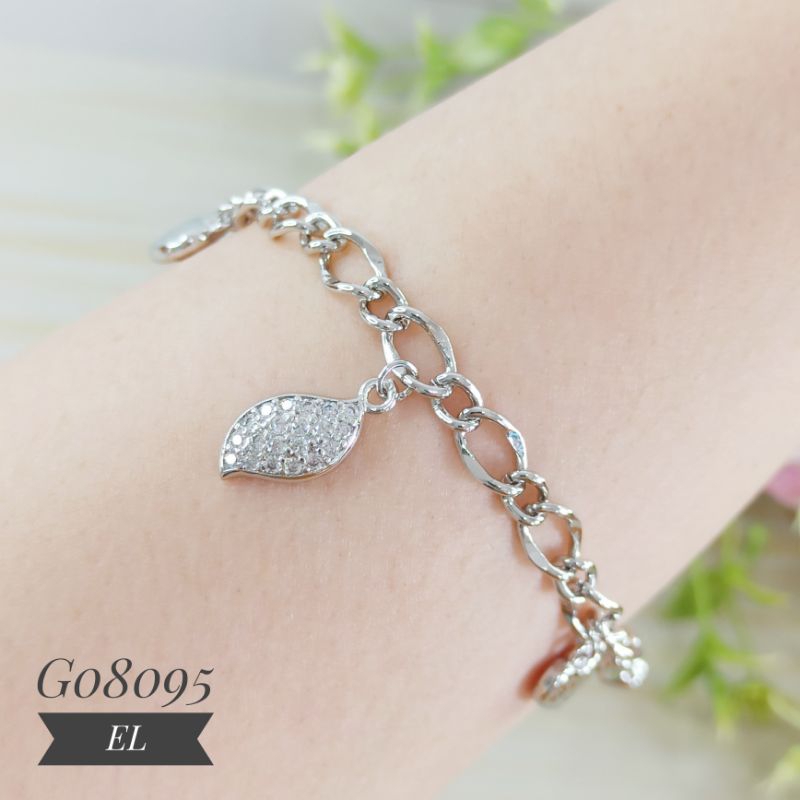 Gelang fashion rantai jurai Silver (22 cm) G08095