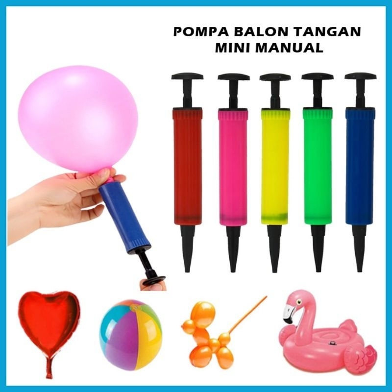 Jual Pompa Balon Tangan Manual Alat Tiup Angin Balloon Bola Pelampung ...