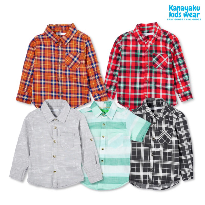 BAJU KEMEJA ANAK LAKI LAKI SHIRT TARTAN MS FOR BOYS