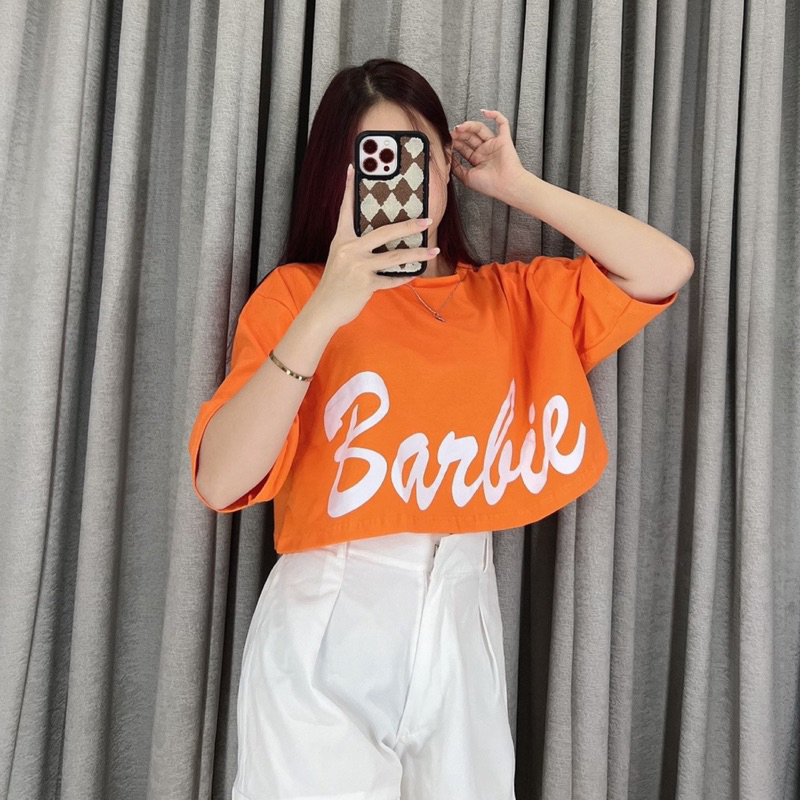 Crop top oversize barbiee | Atasan crop oversize