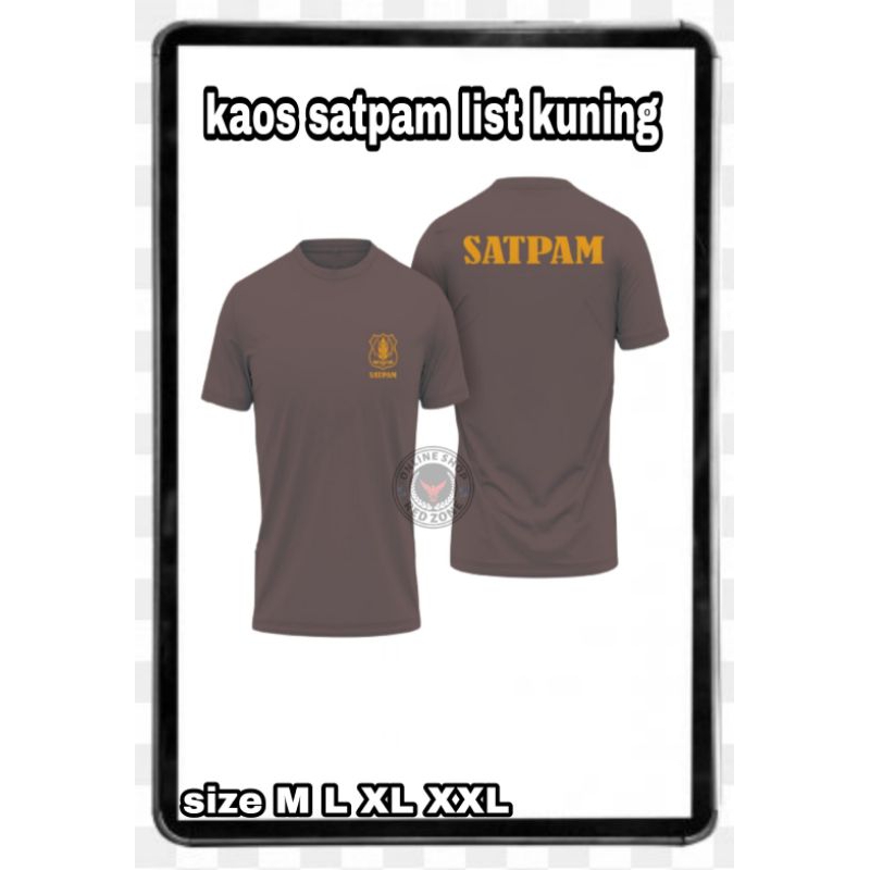 Kaos Satpam PENDEK Coklat / BAJU SATPAM PENDEK /KAOS PANJANG PENDEK SATPAM / KAOS SATPAM TERBARU 202