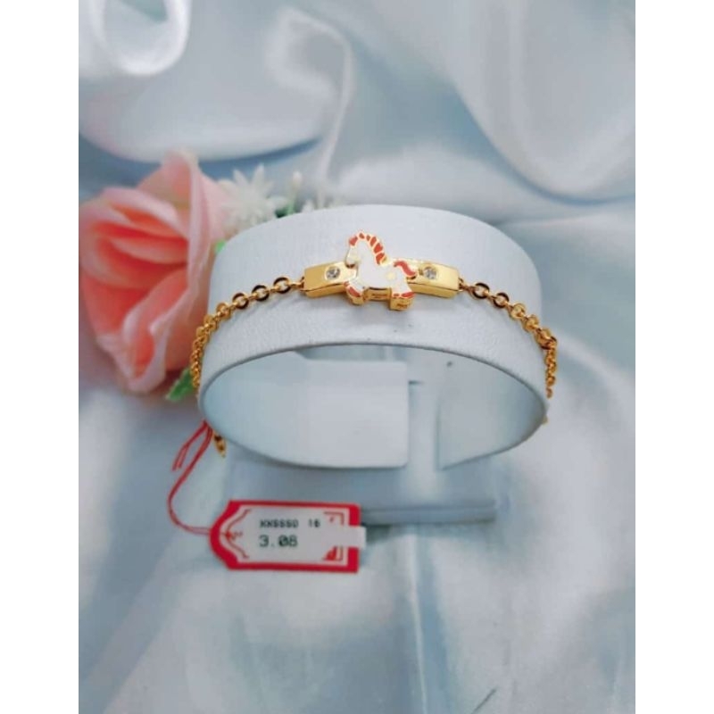 Gelang rantai emas 70 kuda putih