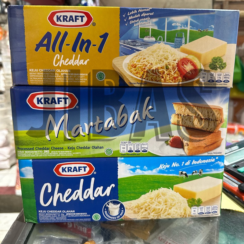 

Keju Kraft Cheddar / Kraft Martabak / Kraft All In One 2kg