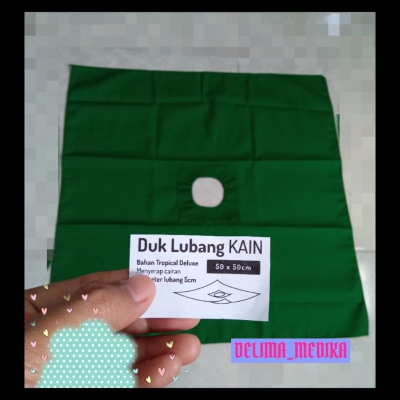 Duk Lubang Kain 50cm x 50cm / Duk Bolong 50cm x 50cm / Doek Duk Lubang Kain Jahitan Halu Rapi