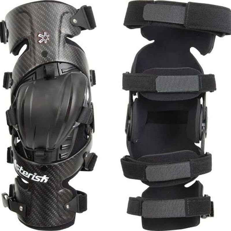 KNEE BRACE ASTERISK CARBON CELL PELINDUNG LUTUT ASTERISK ORIGINAL
