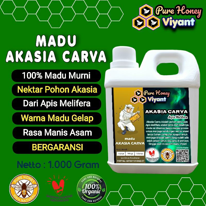 

Viyant - Madu Akasia Carva 1kg ( Madu Hutan Sumatra Asli Original Tanpa Campuran )