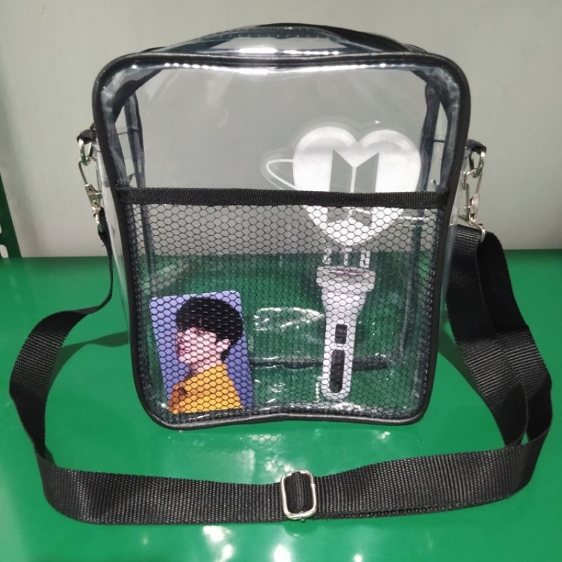 Tas selempang pvc transparan nadira/tas pvc korean style