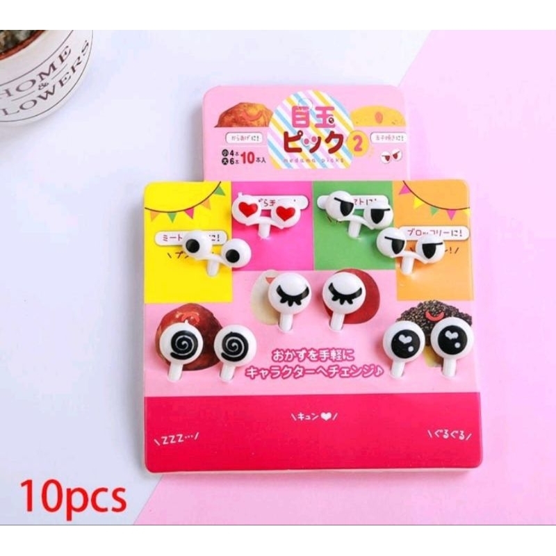 tusukan bento motif mata.. lucu banget