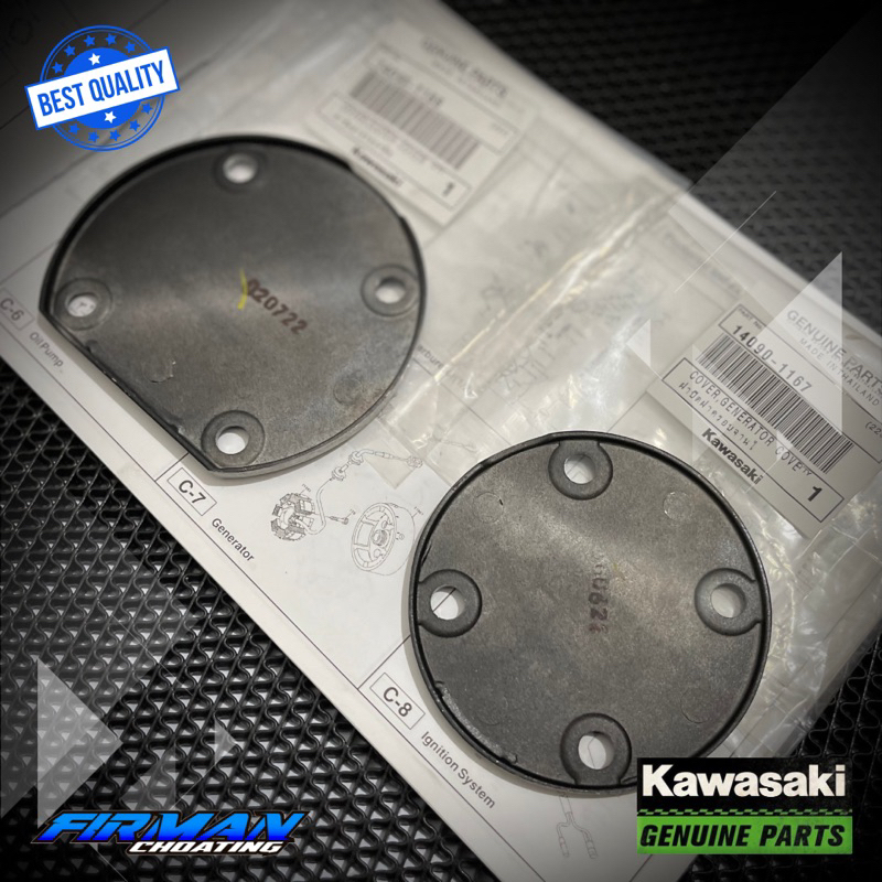 COVER TUTUP MAGNET TUTUP POMPA ULI COVER CLUTCH GENERATOR NINJA R SS RR ORIGINAL KAWASAKI