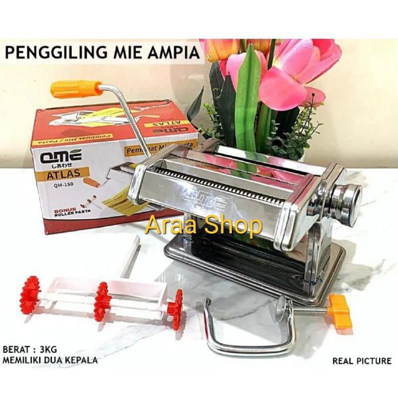 QME Atlas Gilingan Mie Pasta Molen QM-150 / Gilingan Lumpia Penggiling Pembuat Mie Pasta Maker Ampia