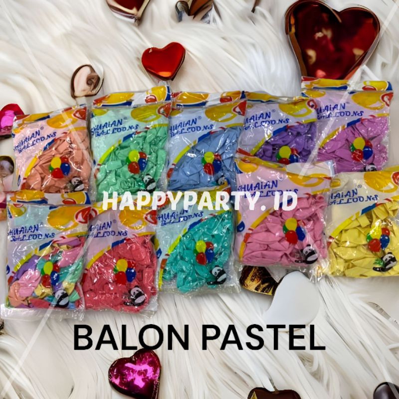 GROSIR PER 100PCS - BALON LATEX PASTEL 12 inci / BALON LATEX MACARON