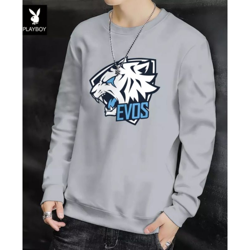 Sweater crewneck Evos simple logo unisex sweater fans