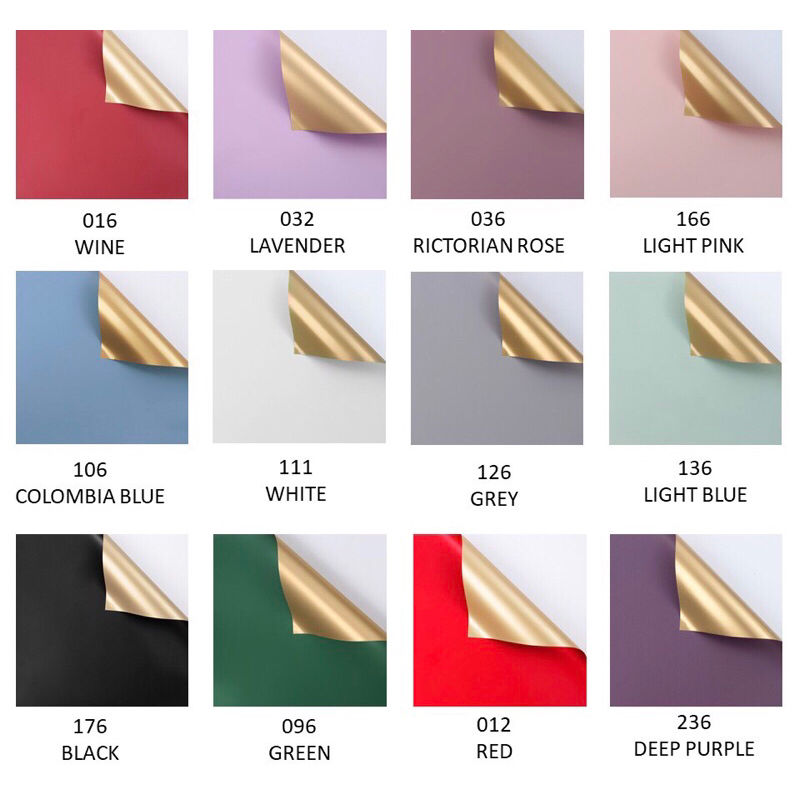 

KERTAS BUKET CELLOPHANE PASTEL DUAL BI COLOUR TONE GOLD / KERTAS BUKET BICOLOR GOLD / KERTAS BUKET MIX GOLD