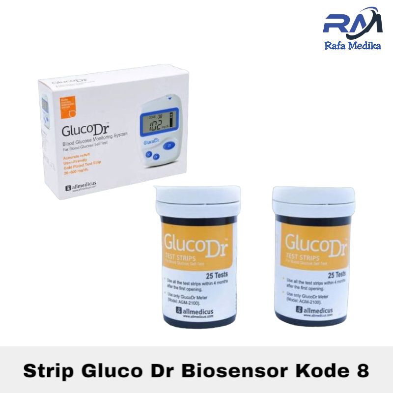Strip Gluco Dr Biosensor Refill Gluco Dr Isi ulang Gluco Dr