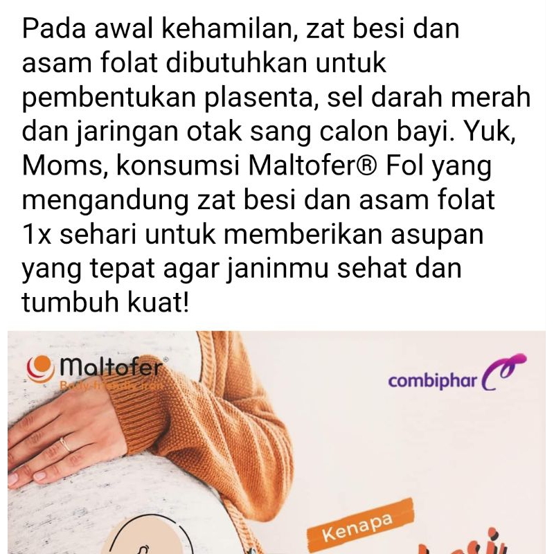 MALTOFER FOL - MALTOFER BIASA Chew Tablet Kunyah Zat Besi Asam Folat Anti Anemia Hamil Menyusui