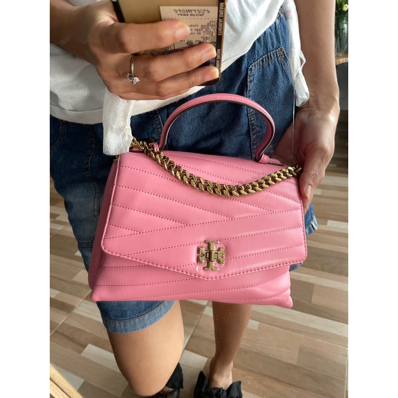 ORIGINAL NEW TORY BURCH KIRA TOP HANDLE SATCHEL-Pink City