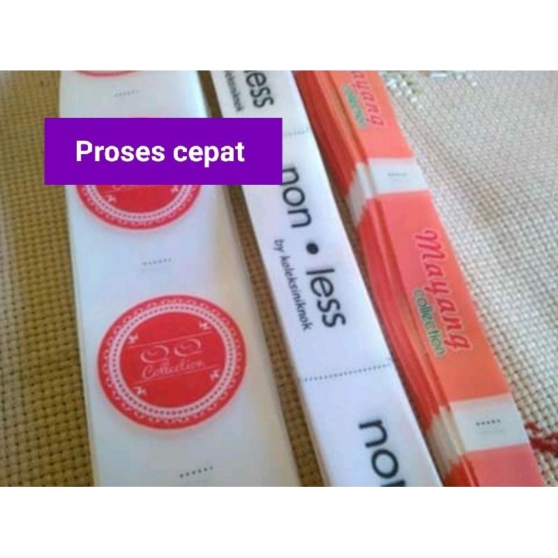 

50 pcs label baju label kaos label hijab label masker gratis potong