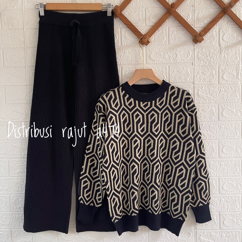 ARRAYO SWEATER RAJUT WANITA MOTIF ARABICk