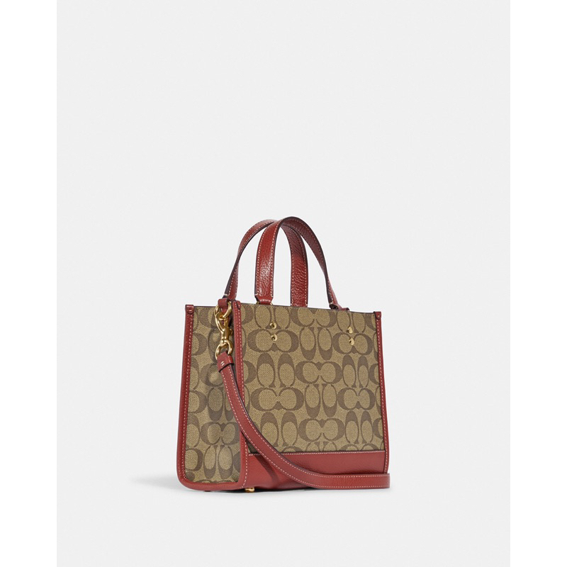 Coach X Peanuts Dempsey Tote 22 In Signature Canvas With Patches (CE851)