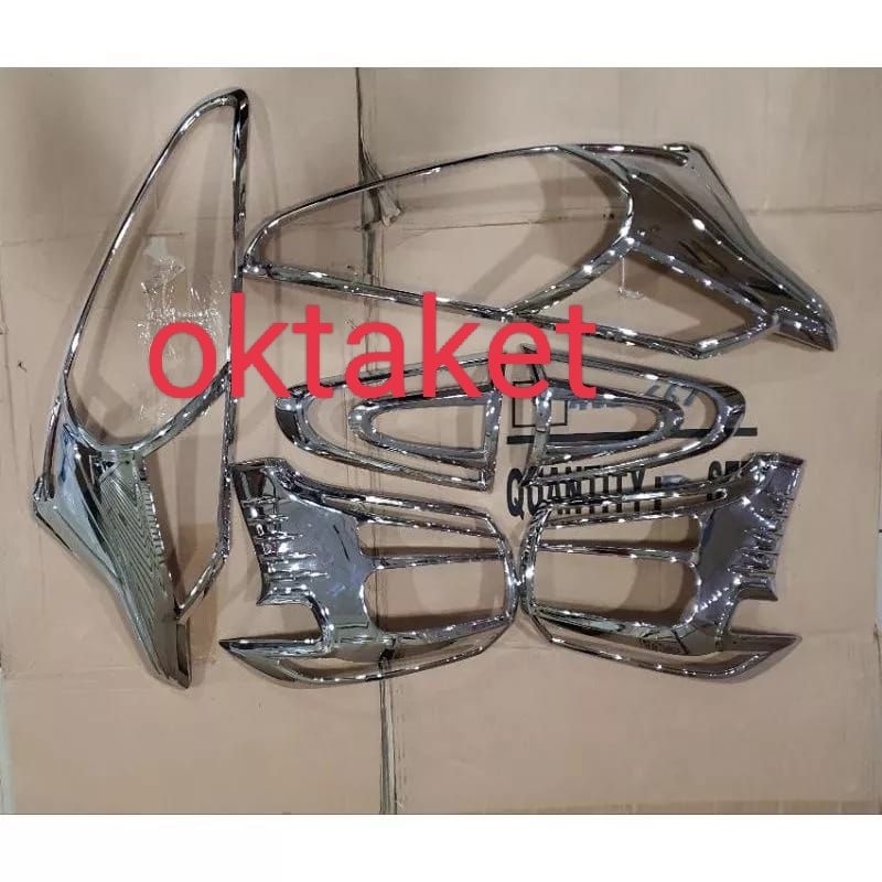 paket garnish lampu depan belakang Toyota Sienta 2016 2018 2020 2023 Chrome