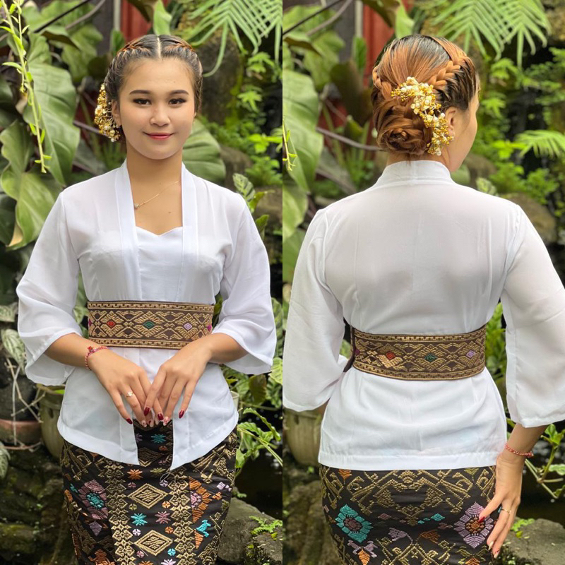 kebaya bet lengan lonceng - kebaya polos modern