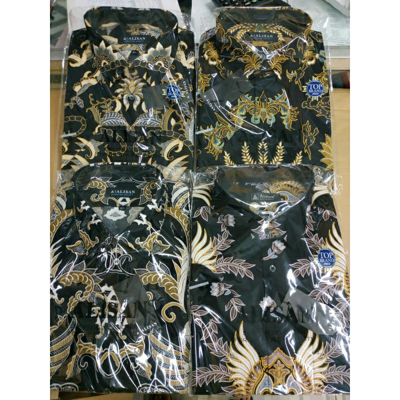 Kemeja batik pria alisan lengan pendek jumbo size 16.5 - 17.5