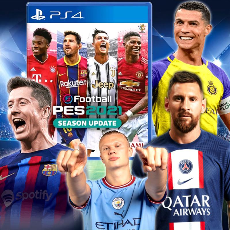 PES 2021 PS4 BARU SEGEL Kaset eFootball Pes 21 Bisa Update Terbaru Pes Season Update Football PES2021 PS 4 Konami Sepak Bola CD BD Game Games Playstation PS 4 5 PS4 E Ronaldo Messi mbappe neymar 2023 fifa 23 21 Original Asli Ori pes21 al nassr nasr patch