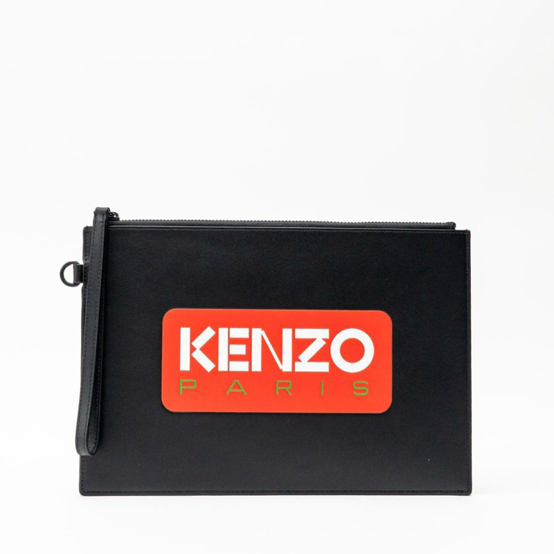 CLUTCH BRANDED PRIA ORIGINAL - Kenzo Paris Print Large Clutch Bag