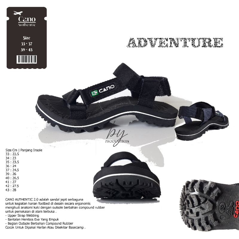 Sandal Gunung Cano AUTHENTIC New