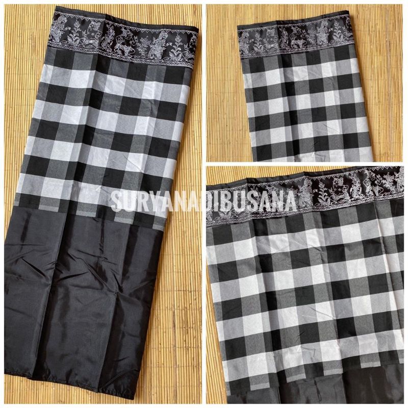 Wastra Pelinggih Bali Poleng tiga meter | Wastra Tugu Karang | Wastra Bali Murah harga per Meter