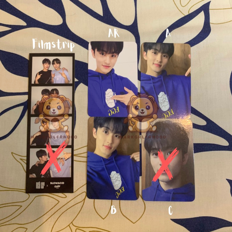 WTS PC/PHOTOCARD MARK SLOW ACID x NCT 127 FAVORITE THINGS BLUE HOODIE ‘FRAGILE’ & FILM STRIP MARK JU