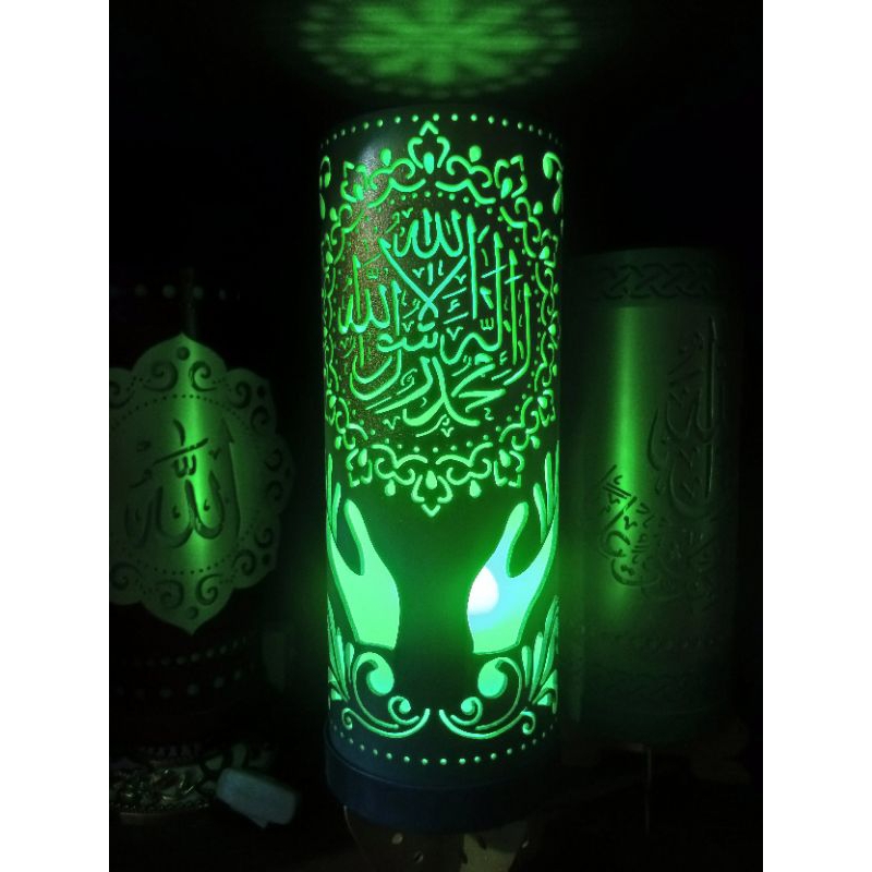 Lampu hias pipa PVC Kaligrafi