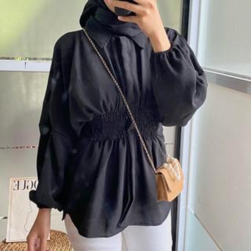 Blouse Lengan Balon Wanita Oversized Veby