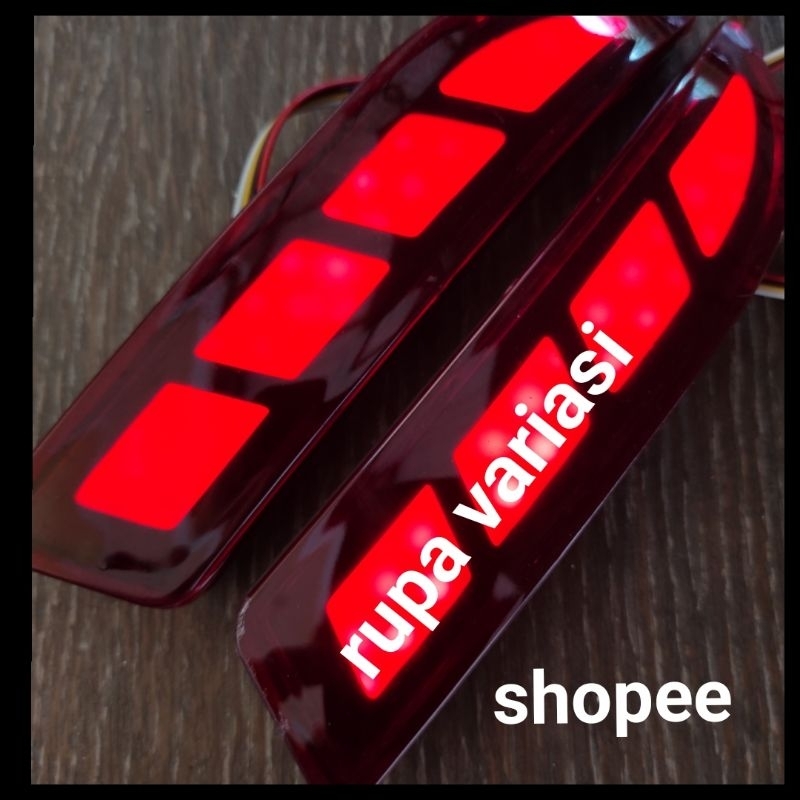 reflektor bumper belakang DAIHATSU all new xenia / avanza 2012 sampai 2022 lampu plasma cob mata kucing 2021 2020 2019 2018 2017 2016 2015 2014 2013 merah