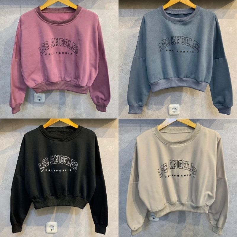 ALU • LOS ANGELES CROP SWEATER CREWNECK