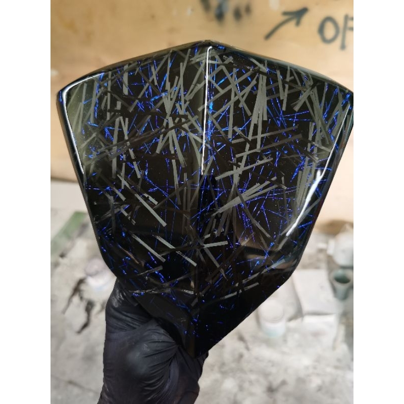 visor vario 125/150 led old carbon forged