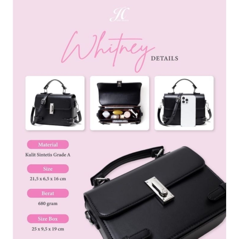 TAS WANITA SELEMPANG WHITNEY JIMSHONEY GRATIS BOX