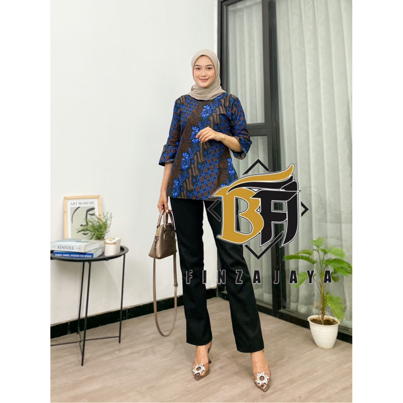 BAJU BATIK WANITA MODERN MONALISA GENES M,L,XL asli PEKALONGAN