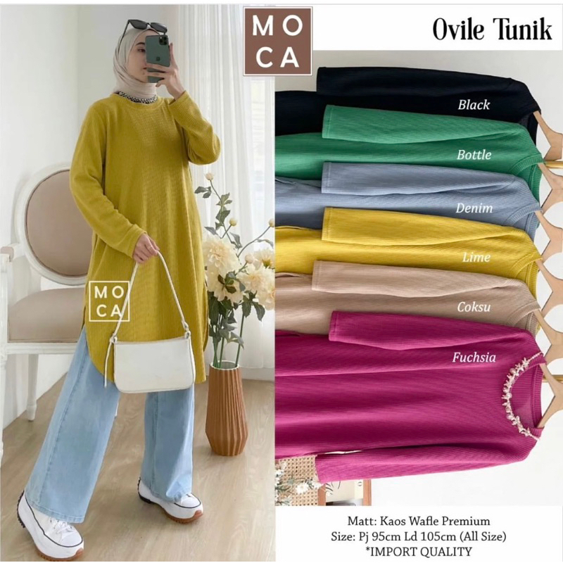 tunik kaos knit uniqlo merk clarke tunik ovalia