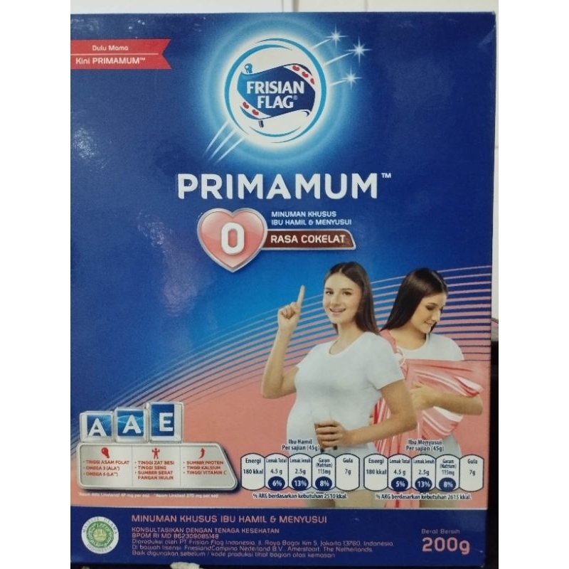 susu ibu hamil dan menyusui frisian flag primamum rasa coklat 200gr/ minuman ibu hamil rasa coklat 2