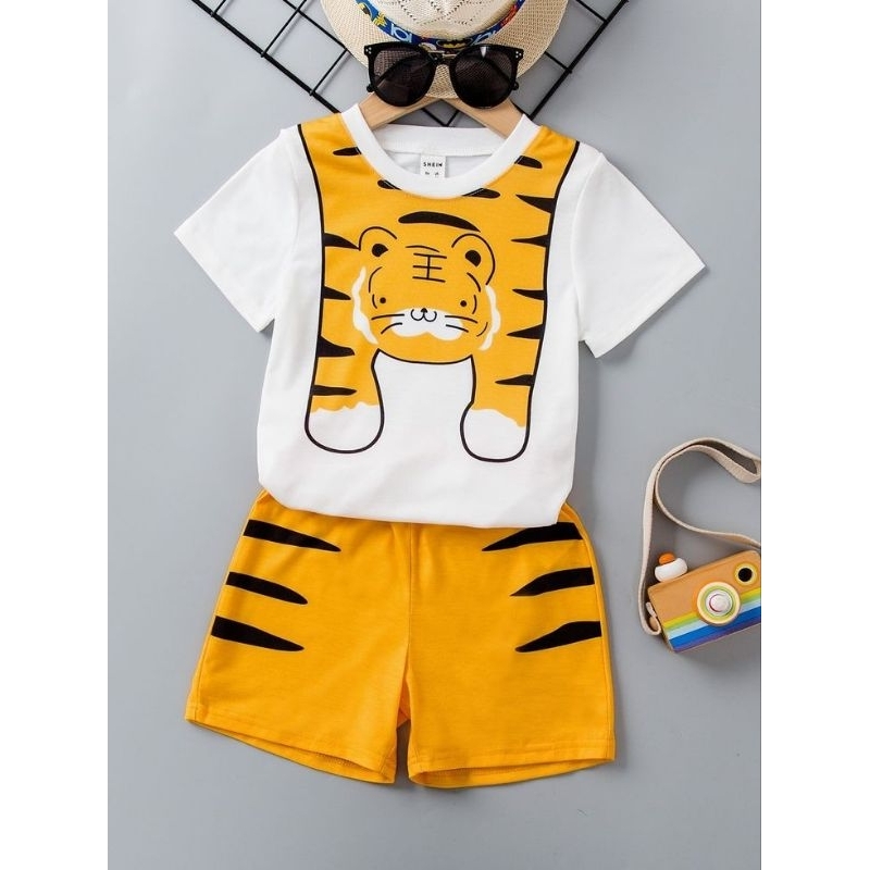 SETELAN ANAK ANAK PREMIUM/SETELAN ANAK ANAK MURAH-Tiger kuning