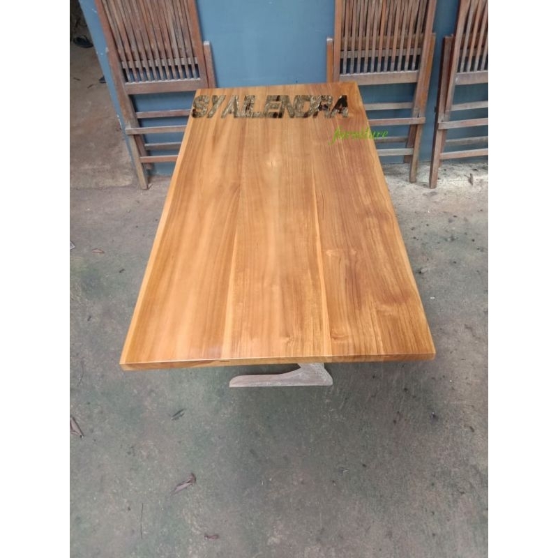 top table kayu jati,daun meja jati
