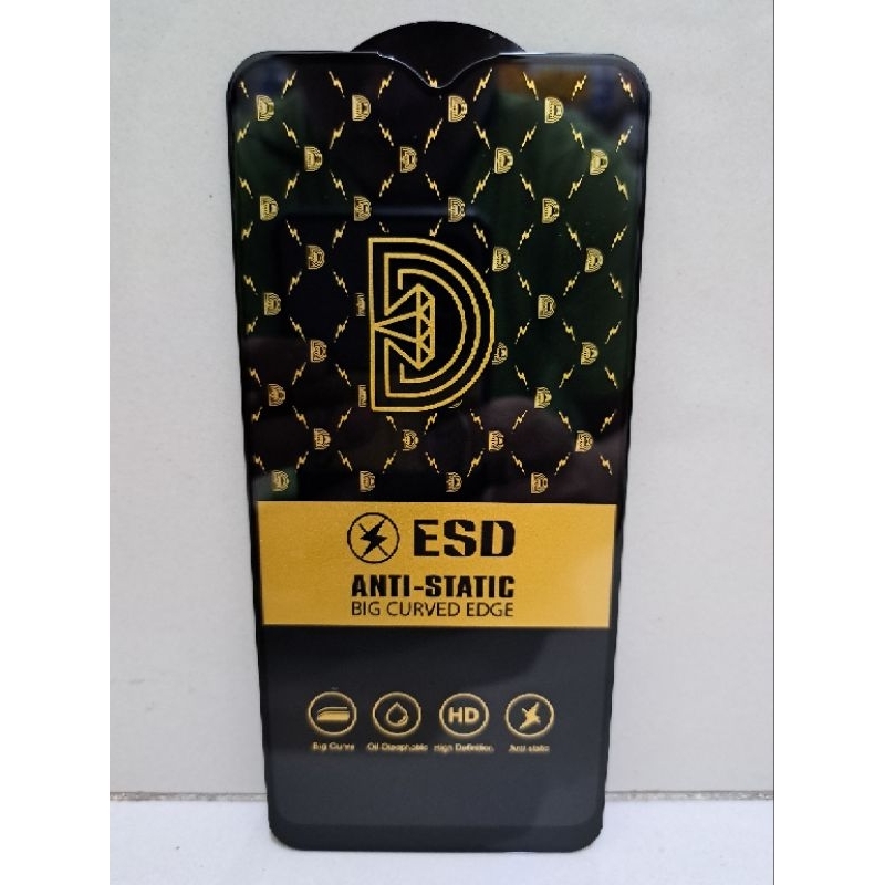 TG ESD ANTI STATIC BIG CURVED EDGE TEMPERED GLASS OPPO A56 5G / OPPO A57 4G / OPPO A77S