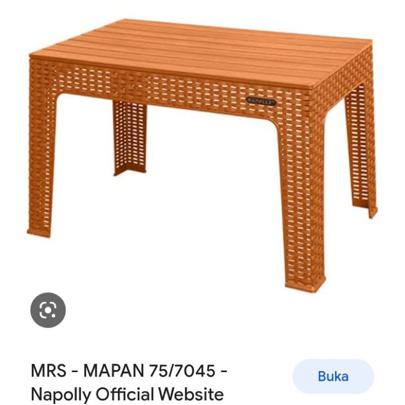 meja tamu rotan sintetis NAPOLLY mapan 75 45 46 / meja teras