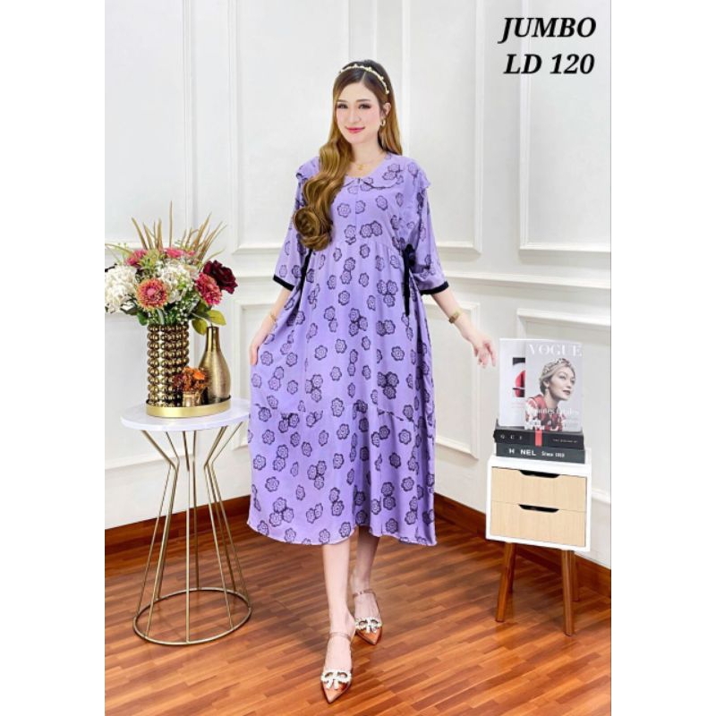 Daster jumbo cibi bunga