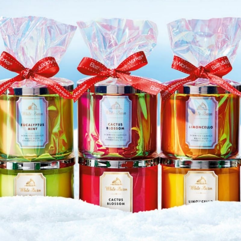 [W/ PLASTIC WRAP] BATH &amp; BODY WORKS BBW 3-WICK SCENTED CANDLE 411 G MIX 3/3 BERGAMOT WATERS DARK KISS ATW A THOUSAND WISHES FOR YOU INTO THE NIGHT THE PERFECT CHRISTMAS STRAWBERRY POUND CAKE SWEET CINNAMON PUMPKIN HOLIDAY ROSE WATER MERINGUE IN THE STARS