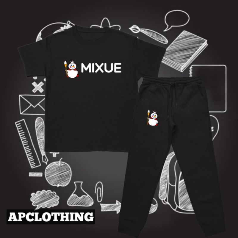Setelan Kaos Anak Laki Perempuan Mixue Jogger Anak Mixue