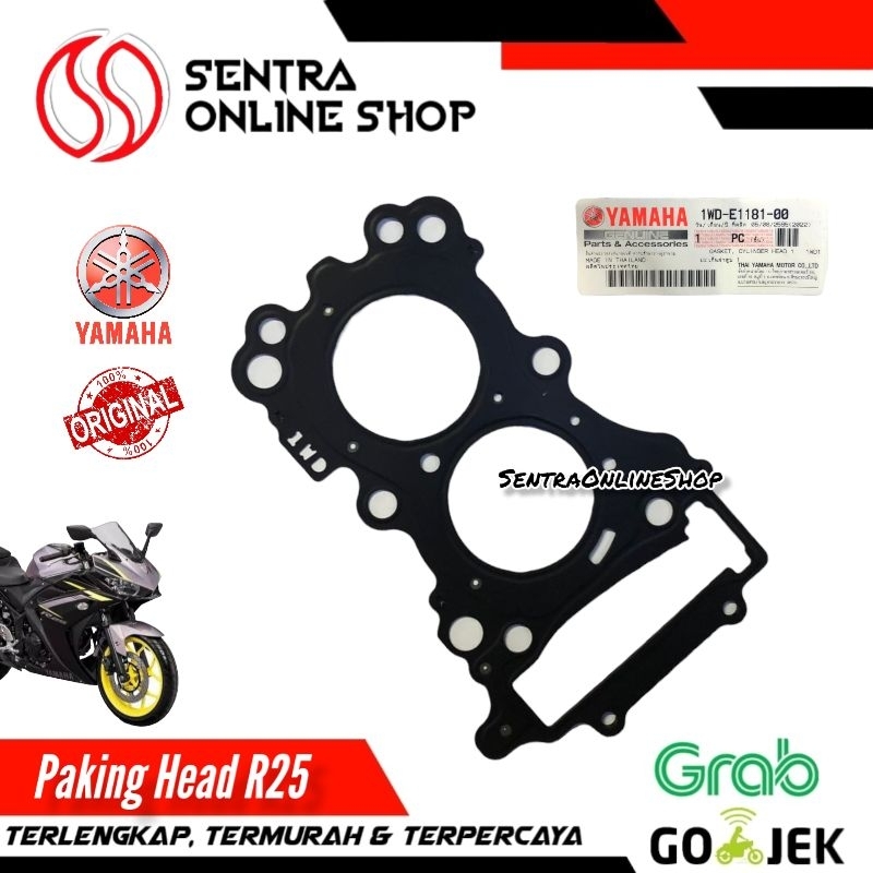Paking perpak silinder head hed atas r25 r 25 mt25 original ygp 1wde118100