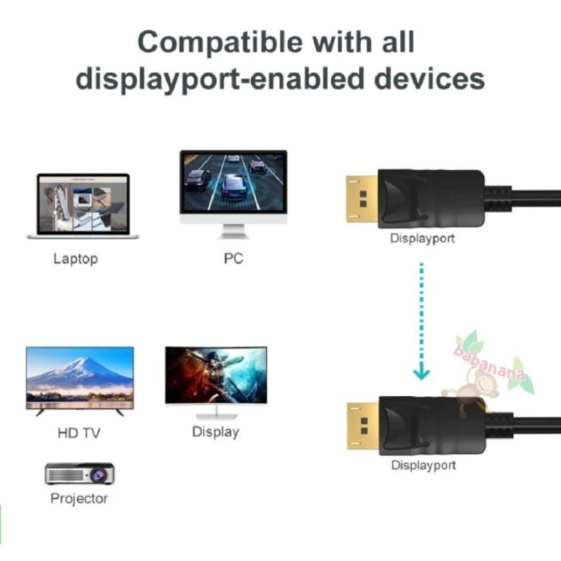 Kabel DisplayPort to DisplayPort 1.8 Meter Display Port DP Cable