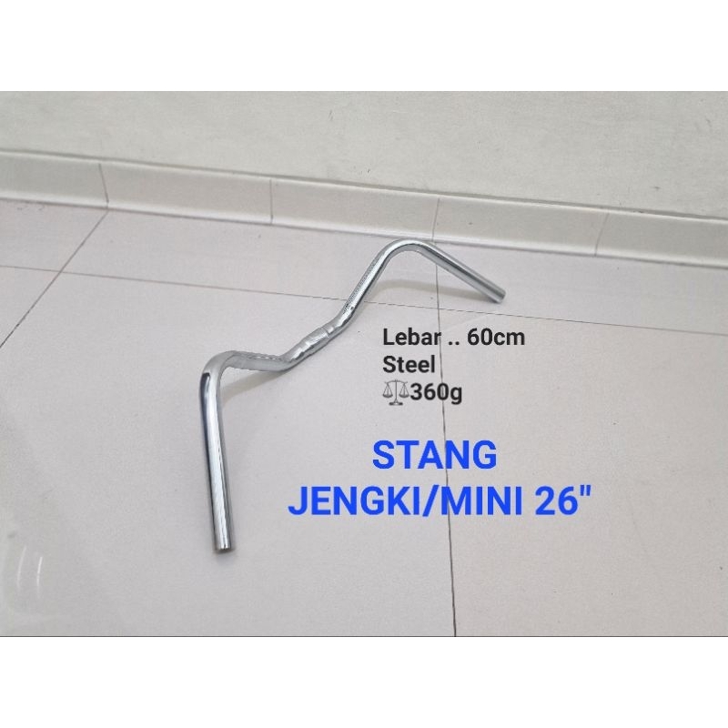 STANG SEPEDA JENGKI STANG SEPEDA MINI CITY BIKE MINI KERANJANG HANDLEBAR TOURING STANG TOURING BESI SETANG MINI STANG KUPU